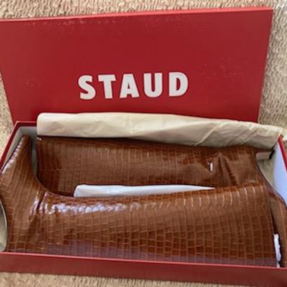 STAUD WALLY SADDLE CROC EMBOSSED TALL BOOT